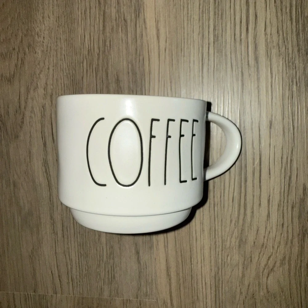 Rae Dunn White Coffee Mug with Bold Lettering‎
